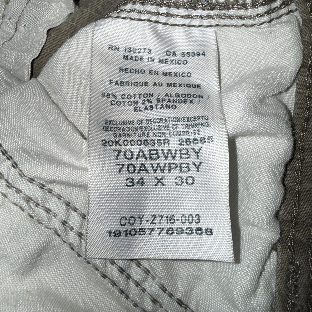 Men's Wrangler Workwear Utility Cargo Pants Tan 34x30 - Picture 5 of 6